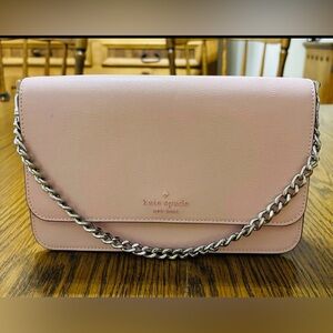 NWOT Kate Spade Tutu Pink Leather Crossbody w/ Card Holder